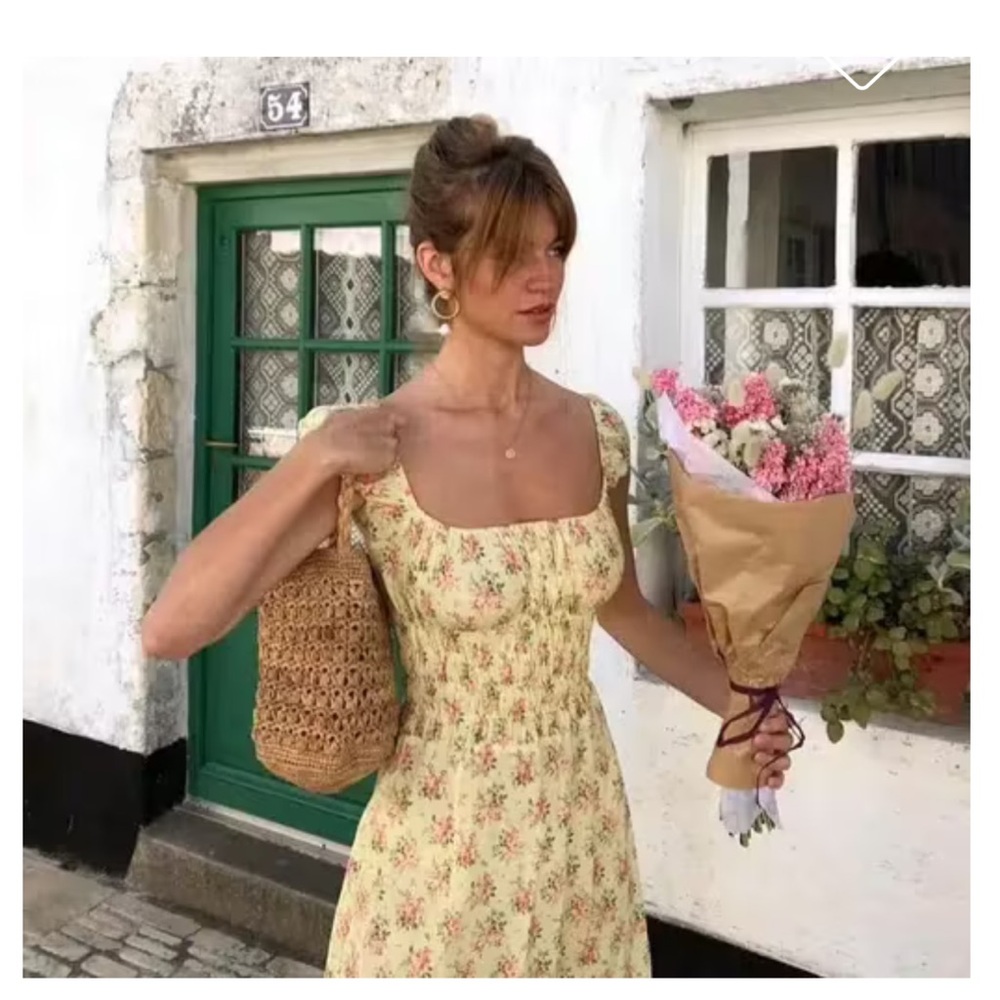 With Jean Yellow Sundress